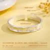 Pulsera de Plata de Ley con Seis Caracteres Palabras Verdaderas Sutra del Corazón Plata de Ley 9999 Pulsera de Concubina Imperial Pulsera de Rostro Brillante Estilo Nacional de Nicho Regalo para Madre