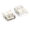 Em estoque soquete fêmea USB2.0 em linha 13,7mm terminal vertical 180 graus placa de plugue USB 2.0AF ondulação pé dobrado