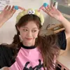 Diadema de Rana Coreana Linda de Ojos Grandes Ins Divertida e Interesante Diadema de Felpa Especial para Lavado de Cara de Otoño e Invierno Accesorios para el Cabello