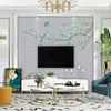 Mural único para sala de estar, revestimiento de pared de fondo para TV, cabecero de cama, estilo chino nuevo, papel tapiz bordado de alta gama con diseño de hoja de ginkgo