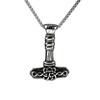Joyería Vintage Nórdica para Hombre Acero Inoxidable Martillo de Thor Collar Vikingo Personalizado