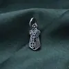 Colgante de Plata de Ley S925 Marca Xiaofu con la Palabra "Fu" Colgante Redondo Pequeño con la Palabra "Fu" Colgante de Bolsa de Dinero Colgante de Trébol de Cuatro Hojas con la Palabra "Fu"