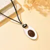 Colar Oval de Resina Simples Europeu e Americano Design de Nicho Corrente para Suéter de Alta Qualidade Moda Luxo Leve Colar Versátil Atacado