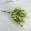 Flor artificial 6 tenedores hoja pequeña eucalipto plástico planta verde pequeño eucalipto flor falsa transfronterizo caliente planta verde falsa mayoreo