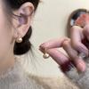 Aretes de Perla Champagne Plata 925 de Alta Gama con Aguja de Plata Estilo Lujo Ligero Simple Nuevos 2026 con Elegancia