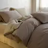 Estilo Minimalista Clase A Algodón de Fibra Larga de Xinjiang Cepillado Algodón Puro Juego de Cuatro Piezas 100% Algodón 180*200 Funda de Edredón Juego de Cama