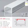 Lámpara lineal LED ranura de aluminio lámpara lineal lineal lámpara lineal empotrada perfil U de aleación de aluminio lámpara lineal de montaje abierto con ranura para tarjeta de aluminio