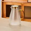 Jarra de Vidrio para Agua Fría, Resistente a Altas Temperaturas, Gran Capacidad para Uso Doméstico, Jarra para Agua Fría, Juego de Tazas para Agua Hervida, Jarra para Agua para Sala de Estar, Tetera