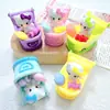 Gato de Dibujos Animados Tridimensional de Color Sólido Accesorios de Resina Hechos a Mano para Coche DIY Llavero Adornos Pequeños para Coche Colgante para Bolso
