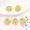 Novo Estilo Chinês Banhado a Cobre Ouro Real Contas de Gota de Óleo Espaçador Pingente Geométrico Dourado Antigo Pulseira Charme Acessórios de Joias DIY
