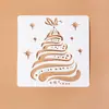Regla de encaje decorativo navideño dibujos animados diy álbum de fotos material hecho a mano plantilla de dibujo hueca papelería para cuenta de mano