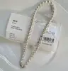 Collar de perlas de plata de ley 925 para mujer, sensación de lujo ligero de nicho de alta gama, estilo de celebridad de internet de moda, collar de perlas Swarovski