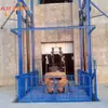 Plataforma Elevadora Hidráulica Tipo Riel Pequeña de Dos Pisos de Fábrica para Uso en Almacén, Máquina Elevadora de Carga Simple, Plataforma Elevadora Industrial