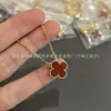 Colar de trevo da sorte grande de luxo Fanjia para mulheres, banhado a ouro 18k, cheio de diamantes, corrente de clavícula moderna e única