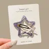 Lindo pasador lateral de peluche para niños, pinza para el cabello versátil y elegante para niñas, dulce y para uso diario accesorio para el cabello de estrella de cinco puntas BB
