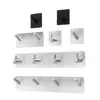 Gancho Adhesivo de Seis Filas Sin Taladro de Acero Inoxidable 304 para Baño, Dormitorio, Gancho Metálico para Ropa y Sombreros, Gancho Adhesivo para Sala de Estar y Cocina