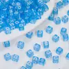 Cuentas Acrílicas de 6 mm con Fondo de Color y Letra Blanca Material para Manualidades Cuentas Sueltas para Bisutería Educativa Infantil Hilo para Ensartar Cuentas