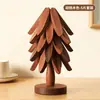 Esterilla Aislante de Calor, Mantel con Forma de Árbol, Posavasos para Tazón, Posavasos para Taza, Salvamanteles Creativo para el Hogar Anti-quemaduras, Posavasos de Madera Maciza para Té, Linda Decoración de Escritorio