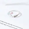 Anillos Europeos y Americanos Transfronterizos Incrustados de Diamantes, Anillos de Corona de Circonita, Mariposa Lujo Ligero Personalizado Dulce Diseño Anillos Abiertos Venta al por Mayor