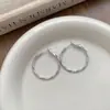 Pendientes de aro grandes, modernos y únicos, estilo francés, con pasador de plata S925, pasador de plata, de alta gama, versátiles para el uso diario