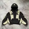 Moletom Moderno Estilo Americano, Blusa Patchwork Solta de Peso Pesado, Moletom Esportivo Casual, Roupas Femininas Transfronteiriças Amazon Europeias e Americanas