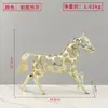 Adornos metálicos huecos creativos de animales (tigre, tapir, gato, caballo) de lujo ligero nórdico para la entrada de la sala de estar, decoración suave, accesorios para el hogar