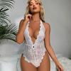 Comércio exterior sexy sexy lingerie modeladora costura bordado macacão de alça profunda em V roupas femininas europeias e americanas ebay venda quente