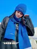 Lenço pequeno estilo ins coreano para meninas, lã tricotada para outono e inverno, aquecedor de pescoço versátil estilo coreano para estudantes, em estoque