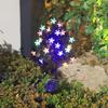 Lámpara de Suelo Solar de Flor de Cerezo para Exterior Impermeable Lámpara de Césped de Rama Lámpara Decorativa para Festividades Lámpara Decorativa Cálida para Patio