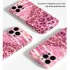 Estuche para iPhone 15 con Estampado de Leopardo Rosa y Efecto de Onda de Agua de Venta Caliente Transfronterizo Película para iPhone 17 Estuche Duro de Cobertura Total 18 Pro Max