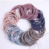 Estilo K de Scrunchies Básicos para Adultos, Faixas de Cabelo Sem Costura, Elásticos Finos, Scrunchies com Costura Traseira, 100 Saquinhos Pequenos de Pintinho