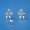 Plata S925 con Cuentas Accesorios para Pulsera y Collar DIY Colgante Zodiaco Caballo Poni Pulsera de Cristal DIY