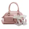 Estilo Coreano Explosivo Primavera y Verano Dopamina Simple Portátil Bolso Boston Nicho Casual Estilo Occidental Commuter Bolso Cruzado para Mujer