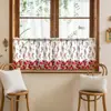 1 Pieza Patrón Multicolor Cortina Corta Cortina de Cocina Media Cortina Transfronteriza Decoración de Ventana Pequeña Poliéster Algodón