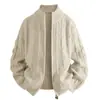 Novedad Otoño/Invierno 2026 Estilo Trenzado Cuello Alto Cárdigan Suéter para Hombre Japonés Holgado Perezoso Casual Prendas de Punto Ropa de Abrigo