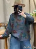 Suéter Casual de Cuello Alto Medio para Mujer, Colección Otoño 2026, Estampado Floral, Suéter de Punto Holgado tipo Pulóver, Suéter de Estilo Relajado