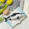 Pinza para Cola de Cabello de Ballena Azul de Dibujos Animados, Divertida Pinza de Delfín, Linda Pinza de Tiburón Animal, Accesorios para el Cabello de Vacaciones en la Playa, Venta al por Mayor