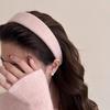 Diadema de ala ancha de felpa de lana de otoño e invierno para mujer, horquilla de champú a presión para el cabello, diadema de alta gama de estilo extranjero, accesorios para el cabello con parte superior craneal alta