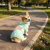 Nuevo mono para mascota Corgi, mameluco de cuatro patas transpirable y protector solar para perros en primavera y verano, pijama fino y lindo para casa
