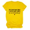 Puedes Hacer Cosas Difíciles Estilo Europeo y Americano Ebay Amazon Sencilla y Elegante Camiseta de Manga Corta con Cuello Redondo para Mujer