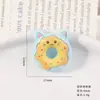 Desenho Animado Animal Donut DIY Acessórios de Resina Joias Biscoito Gatinho Cola de Creme Grampo de Cabelo Feito à Mão Capa de Celular