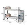 Beliche com Estrutura de Ferro Espessada, Beliche para Dormitório Estudantil, Cama para Apartamento de Funcionários, Cama de Solteiro para Canteiro de Obras