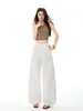 Novedades de Verano 2026 y Hermosos y Elegantes Pantalones de Pierna Ancha de Tela Blanca Suave y Fluida Estilo Old Money para Mujer