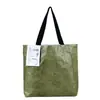 Bolsa de Papel Dupont Retro con Diseño de Logo Imprimible, Bolsa Tote de Papel Kraft Lavable para Compras, Bolsa de Hombro Único de Papel Dupont
