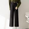 Moda de Verano Nuevo Elegante Traje Pantalones de Pierna Ancha para Mujer Cintura Alta Caída Figura en Pera Delgado Casual Pantalones Rectos