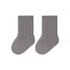 Calcetines para bebé, nuevo producto de otoño, algodón de grado A, color liso, ajuste holgado, no restrictivos, para niños y niñas, calcetines infantiles de media caña para niños