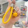 Llavero de cuerda de cuero creativo nuevo, cuerda tejida, colgante para coche, cuerda de color para llaves, actividades, regalo pequeño, joyería al por mayor