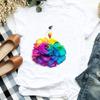 Camiseta Casual para Mujer con Estampado Floral Elegante Lindo de los 90 para Oficina