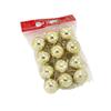Bola redonda de plástico brillante galvanizada para decoración de árbol de Navidad, colgante de 3 cm x 12 cm, bolsa de polipropileno, venta al por mayor