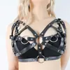 YSF Ropa de Bondage Europea y Americana para Adultos Cuero PU Negro Alternativo Atadura Body Sexy Directo del Fabricante